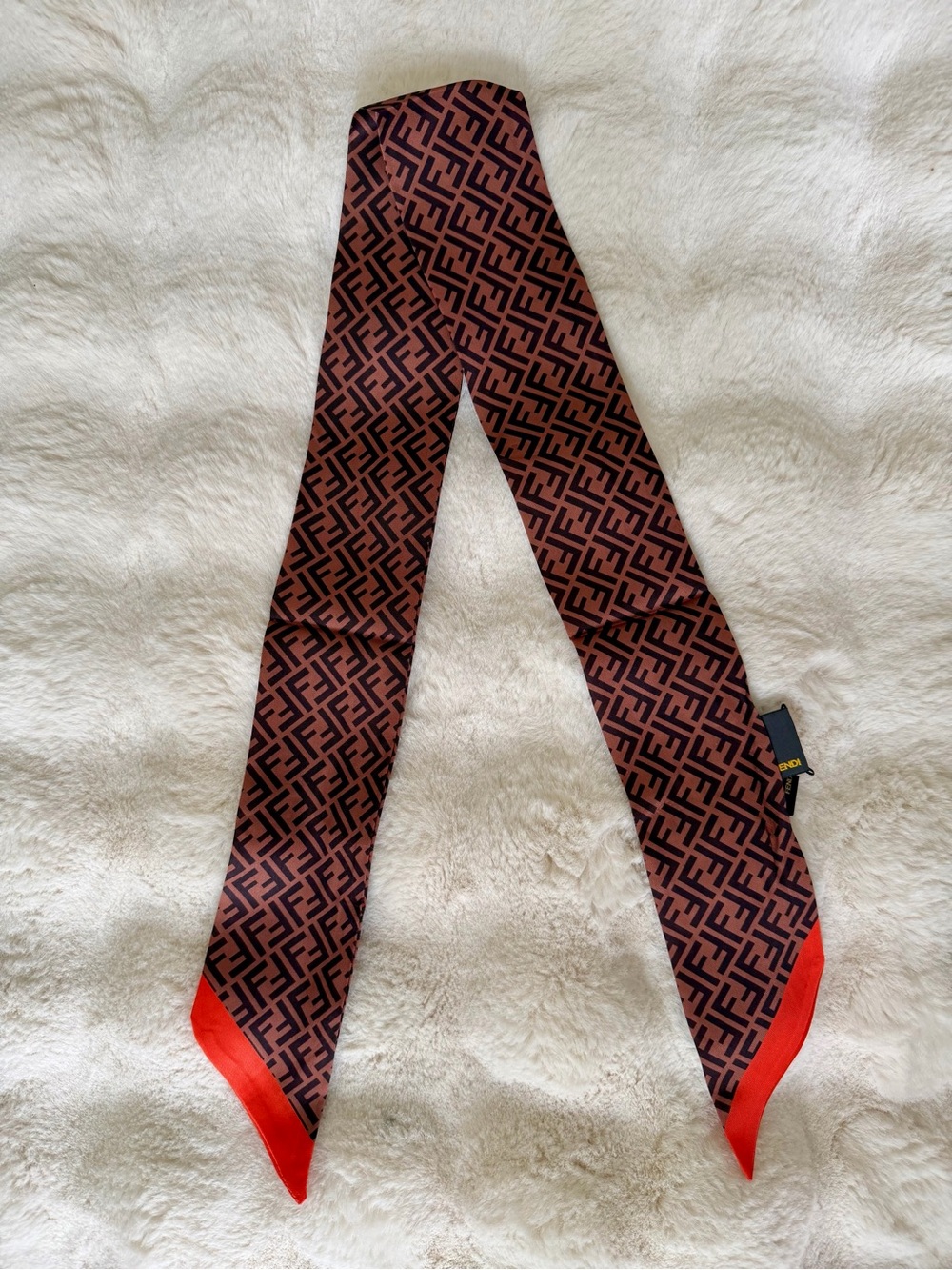 Fendi Silk Satin Twilly Scarf